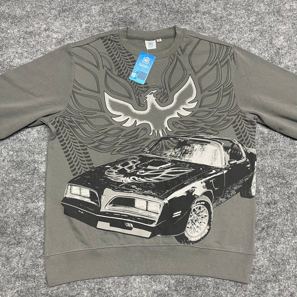 Pontiac Firebird Trans Am Sweatshirt Mens Medium Gray GM Official Licensed NEW